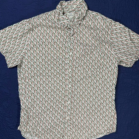 J. Crew Other - J. Crew Men's‎ Classic Fit Linen Short Sleeve Button Up Shirt Size M AOP